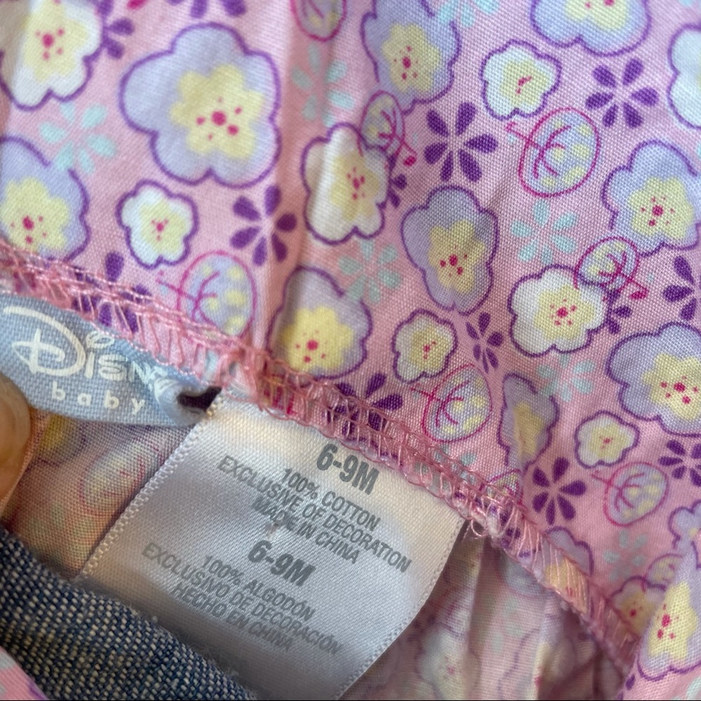 Disney Vintage Baby Aristocat Embroidered Marie Rainbow Flower Button 6-9 Dress - Picture 11 of 11